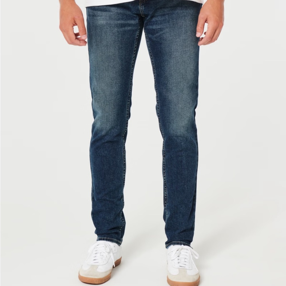 Hollister men’s epic flex skinny blue denim jeans pants size 26x30 EUC